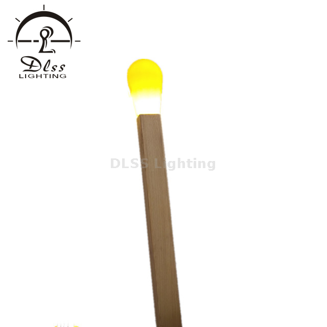 Торшер Matchstick дизайна интерьера деревянный с абажуром PVC белого/красного/желтого цвета