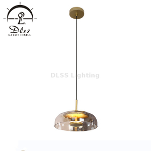 Жилой стеклянный абажур светодиодный подвесной светильник столовая лампы для кухни 9965